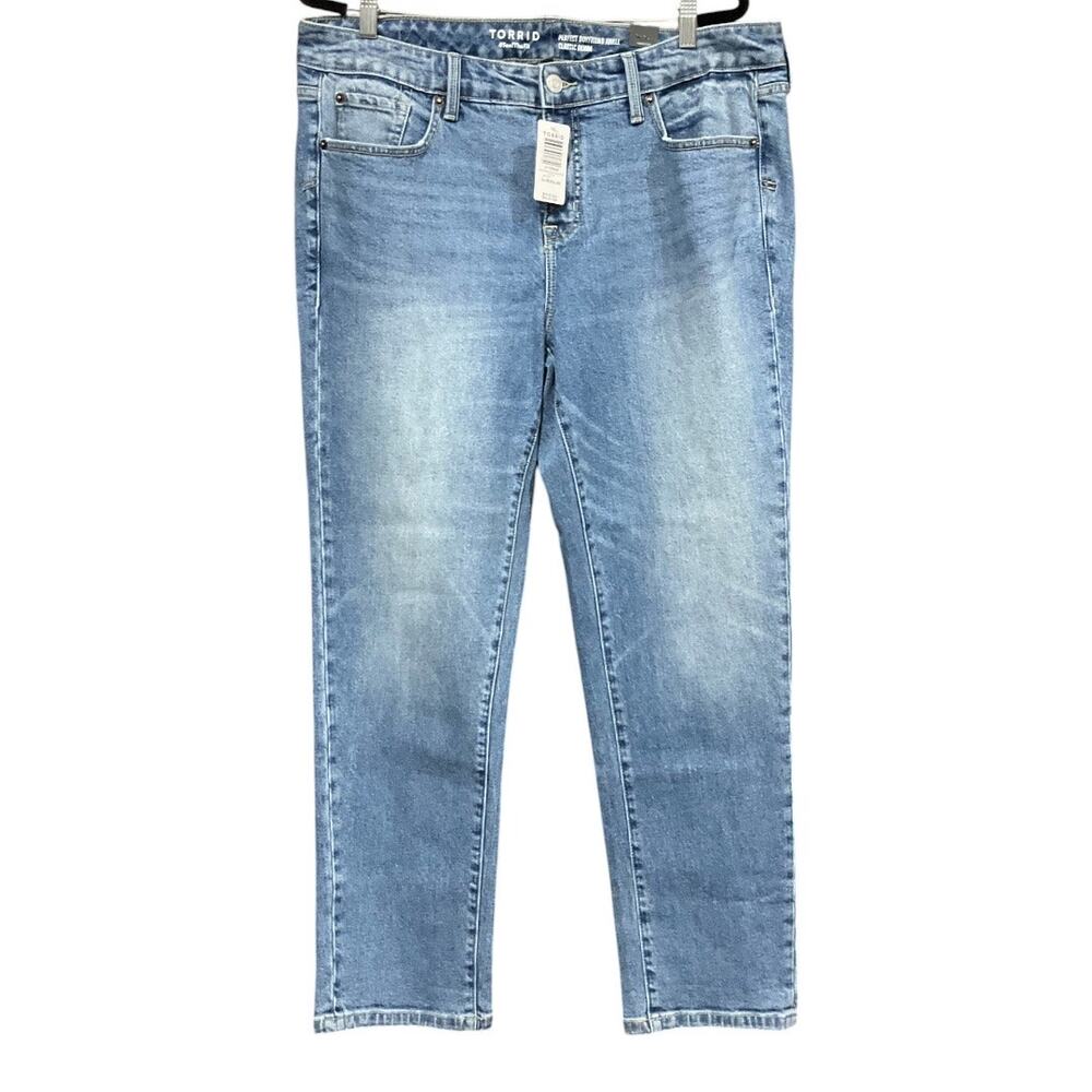 Torrid Jeans Perfect Boyfriend Ankle Women Blue 14 NWT